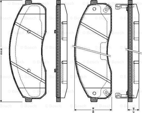 BOSCH 0 986 TB2 394 - Brake Pad Set, disc brake autospares.lv