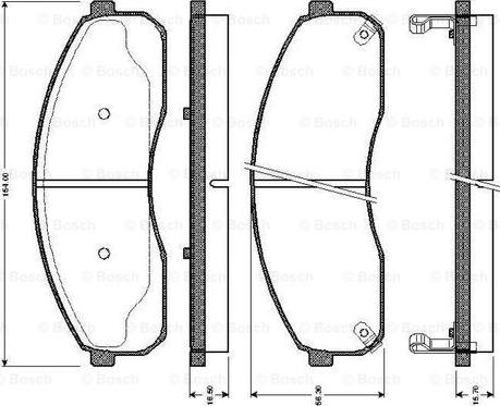 BOSCH 0 986 TB2 395 - Brake Pad Set, disc brake autospares.lv