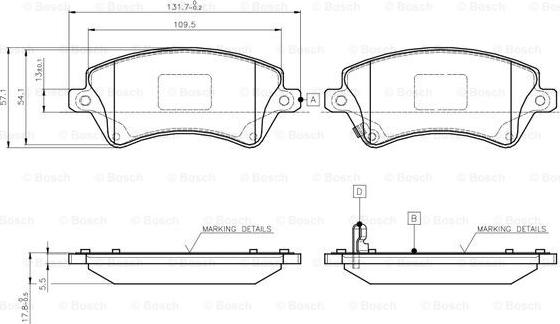 BOSCH 0 986 TB2 397 - Brake Pad Set, disc brake autospares.lv