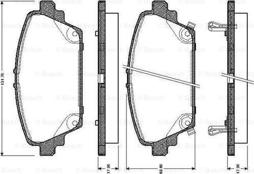 BOSCH 0 986 TB2 340 - Brake Pad Set, disc brake autospares.lv