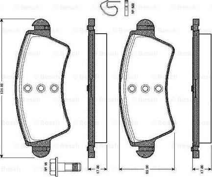 BOSCH 0 986 TB2 359 - Brake Pad Set, disc brake autospares.lv