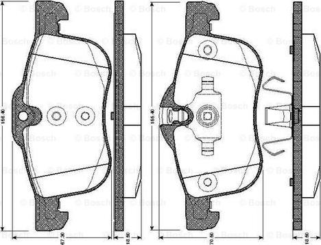 BOSCH 0 986 TB2 355 - Brake Pad Set, disc brake autospares.lv