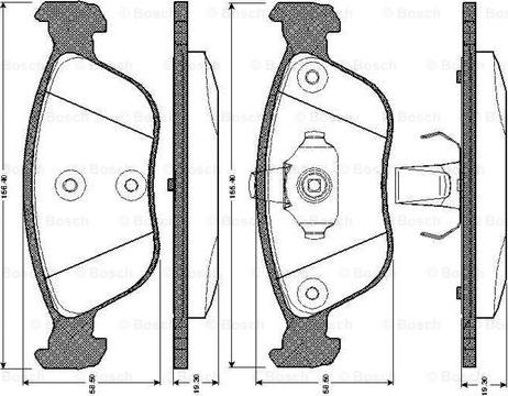 BOSCH 0 986 TB2 356 - Brake Pad Set, disc brake autospares.lv