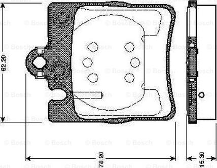 BOSCH 0 986 TB2 350 - Brake Pad Set, disc brake autospares.lv