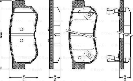 BOSCH 0 986 TB2 369 - Brake Pad Set, disc brake autospares.lv