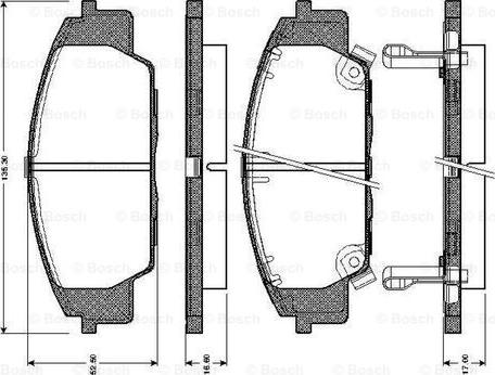 BOSCH 0 986 TB2 364 - Brake Pad Set, disc brake autospares.lv