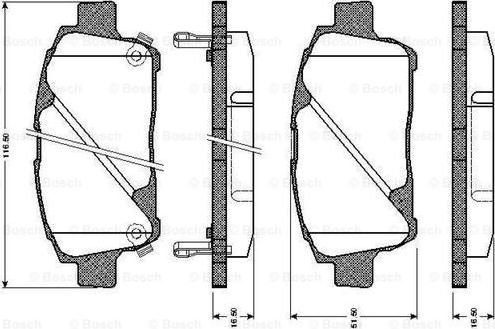 BOSCH 0 986 TB2 367 - Brake Pad Set, disc brake autospares.lv