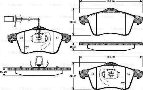 BOSCH 0 986 TB2 304 - Brake Pad Set, disc brake autospares.lv