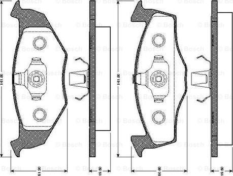 BOSCH 0 986 TB2 300 - Brake Pad Set, disc brake autospares.lv