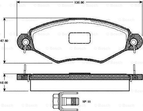 BOSCH 0 986 TB2 315 - Brake Pad Set, disc brake autospares.lv