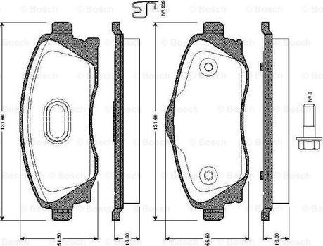 BOSCH 0 986 TB2 380 - Brake Pad Set, disc brake autospares.lv