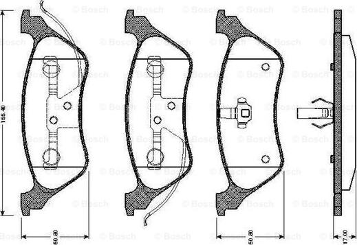 BOSCH 0 986 TB2 388 - Brake Pad Set, disc brake autospares.lv