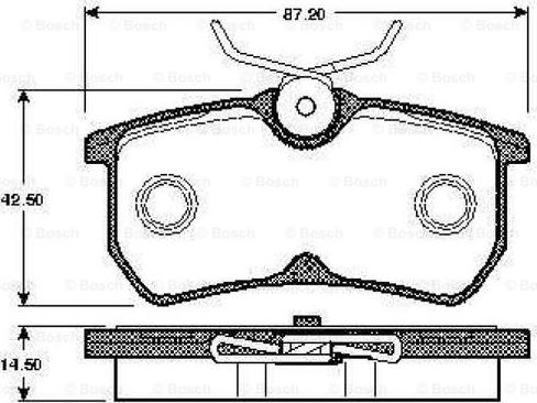 BOSCH 0 986 TB2 339 - Brake Pad Set, disc brake autospares.lv