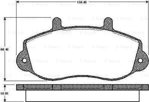 BOSCH 0 986 TB2 333 - Brake Pad Set, disc brake autospares.lv