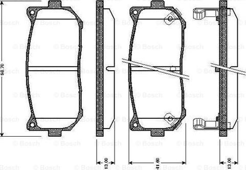 BOSCH 0 986 TB2 321 - Brake Pad Set, disc brake autospares.lv