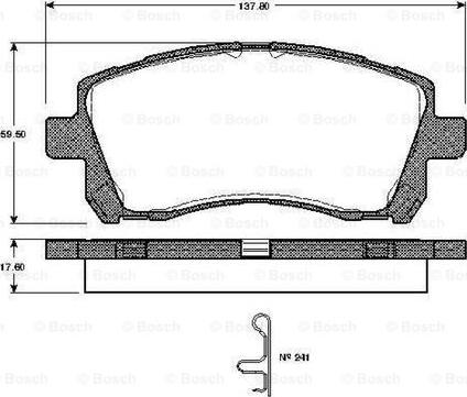 BOSCH 0 986 TB2 327 - Brake Pad Set, disc brake autospares.lv