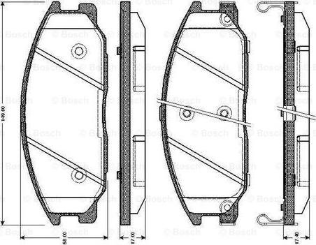 BOSCH 0 986 TB2 379 - Brake Pad Set, disc brake autospares.lv