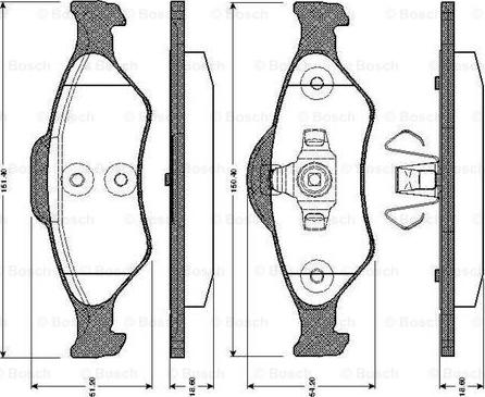 BOSCH 0 986 TB2 374 - Brake Pad Set, disc brake autospares.lv