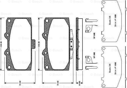 BOSCH 0 986 TB2 294 - Brake Pad Set, disc brake autospares.lv