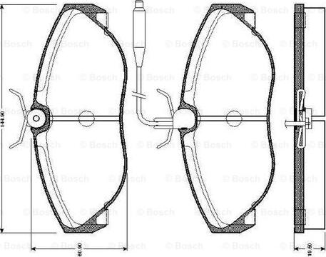 BOSCH 0 986 TB2 261 - Brake Pad Set, disc brake autospares.lv