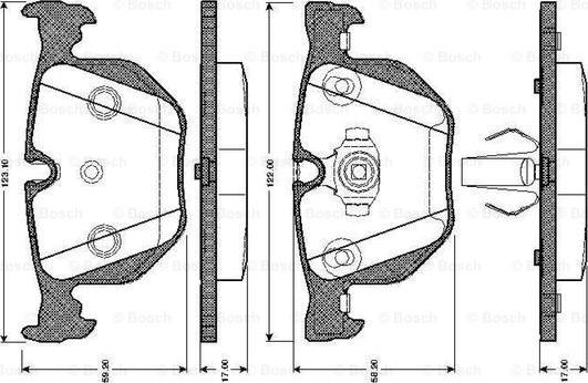 BOSCH 0 986 TB2 206 - Brake Pad Set, disc brake autospares.lv