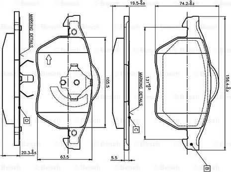 BOSCH 0 986 TB2 214 - Brake Pad Set, disc brake autospares.lv