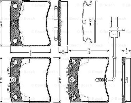 BOSCH 0 986 TB2 210 - Brake Pad Set, disc brake autospares.lv