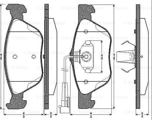 BOSCH 0 986 TB2 286 - Brake Pad Set, disc brake autospares.lv