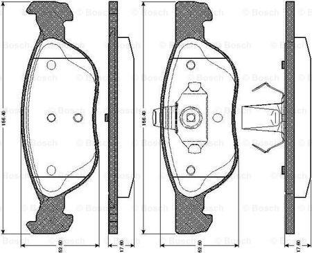 BOSCH 0 986 TB2 281 - Brake Pad Set, disc brake autospares.lv