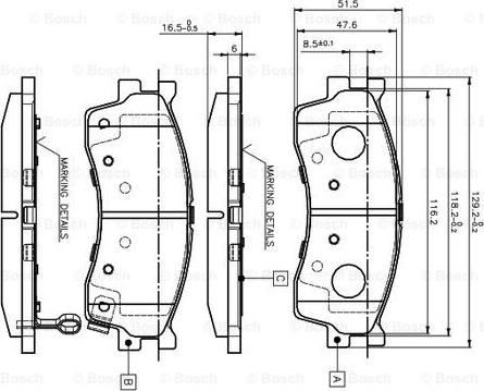 BOSCH 0 986 TB2 229 - Brake Pad Set, disc brake autospares.lv