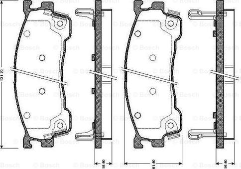 BOSCH 0 986 TB2 226 - Brake Pad Set, disc brake autospares.lv