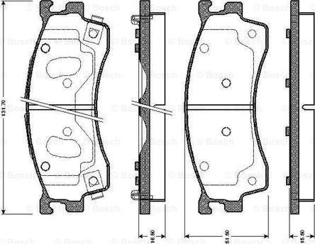 BOSCH 0 986 TB2 227 - Brake Pad Set, disc brake autospares.lv