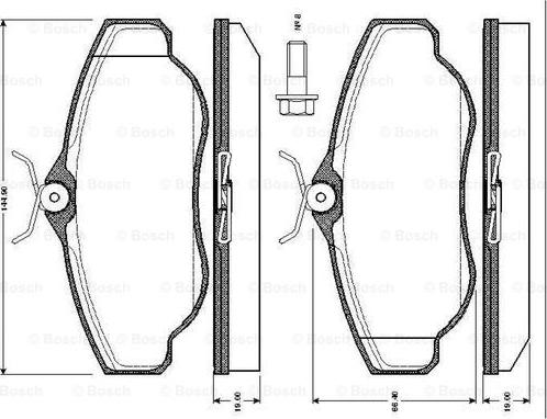 BOSCH 0 986 TB2 274 - Brake Pad Set, disc brake autospares.lv