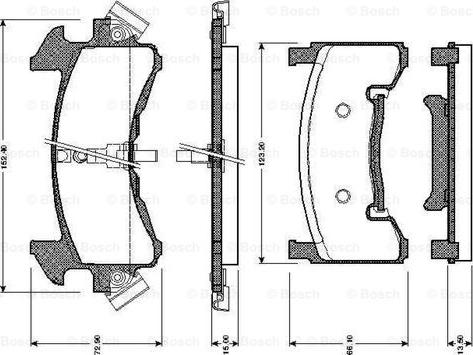 BOSCH 0 986 TB2 270 - Brake Pad Set, disc brake autospares.lv