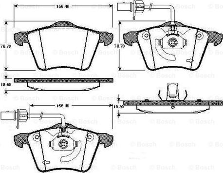 BOSCH 0 986 TB2 795 - Brake Pad Set, disc brake autospares.lv