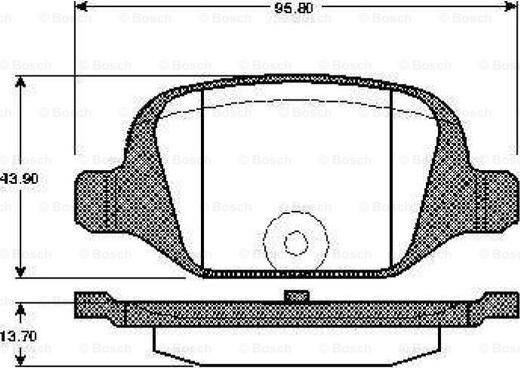 BOSCH 0 986 TB2 796 - Brake Pad Set, disc brake autospares.lv