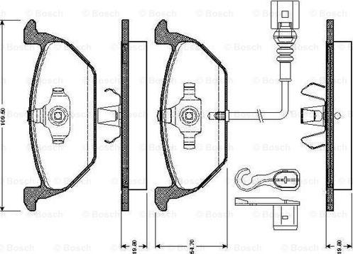 BOSCH 0 986 TB2 756 - Brake Pad Set, disc brake autospares.lv