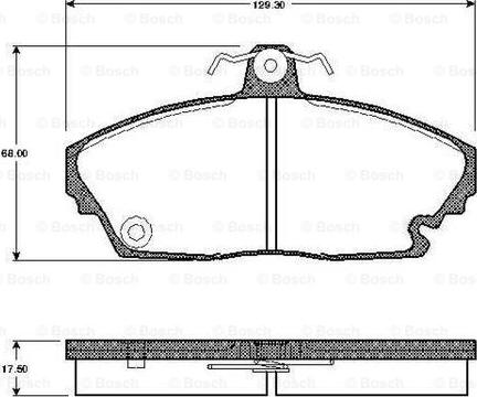 BOSCH 0 986 TB2 758 - Brake Pad Set, disc brake autospares.lv