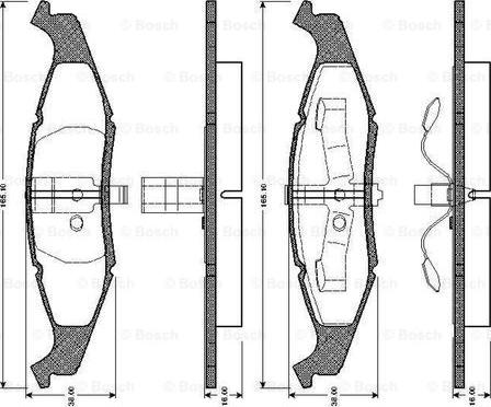 BOSCH 0 986 TB2 704 - Brake Pad Set, disc brake autospares.lv