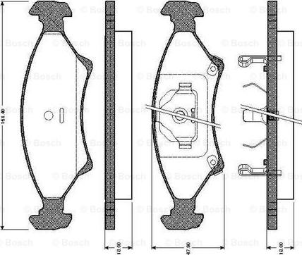 BOSCH 0 986 TB2 716 - Brake Pad Set, disc brake autospares.lv