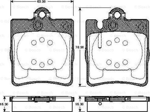 BOSCH 0 986 TB2 788 - Brake Pad Set, disc brake autospares.lv