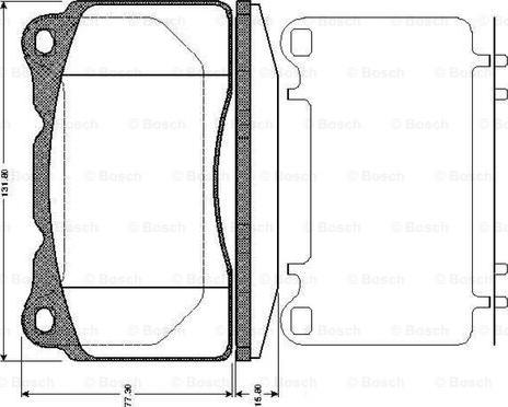 BOSCH 0 986 TB2 770 - Brake Pad Set, disc brake autospares.lv