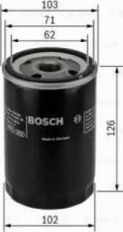 BOSCH 0 986 TF0 036 - Fuel filter autospares.lv