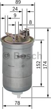 BOSCH 0 450 906 322 - Fuel filter autospares.lv