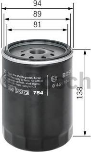 BOSCH 0 451 104 064 - Oil Filter autospares.lv