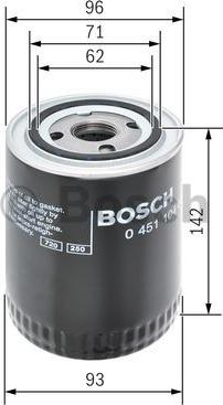 BOSCH 0 451 104 066 - Oil Filter autospares.lv