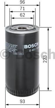 BOSCH 0 451 104 015 - Oil Filter autospares.lv