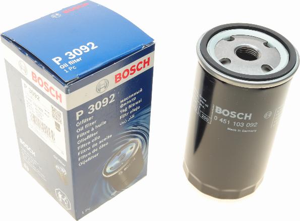 BOSCH 0 451 103 092 - Oil Filter autospares.lv