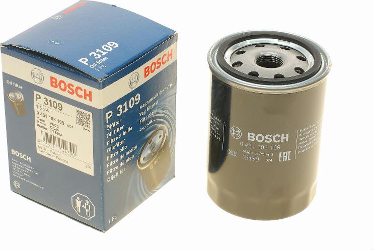 BOSCH 0 451 103 109 - Oil Filter autospares.lv