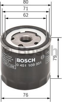 BOSCH 0 451 103 351 - Oil Filter autospares.lv